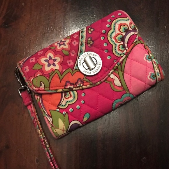 🎉Vera Bradley Paisley Wallet Wristlet - Picture 1 of 8